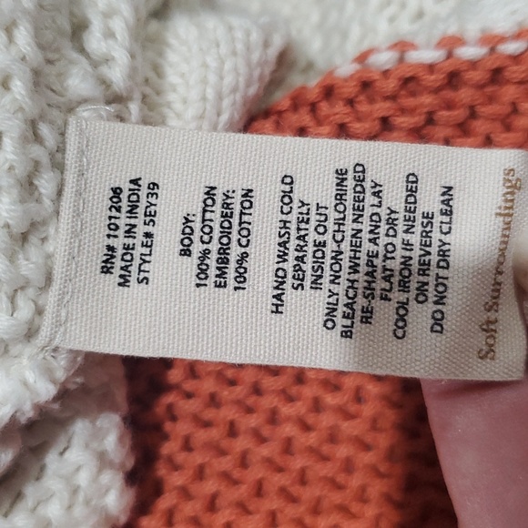 Soft surroundings cotton embroidered long line oversized chunky cardigan - Picture 8 of 8